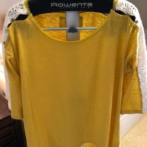 Darling Yellow & white Anthropology Shirt